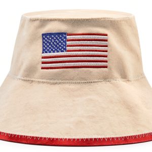 Sauna Hat Halsa Natural Wool Unisex Cap with USA Flag Eco Friendly-0