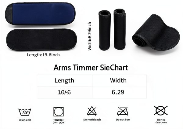XSWNGXX Arm Trimmers for Women & Men Adjustable Sweat Trainer Black-3