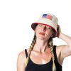 Sauna Hat Halsa Natural Wool Unisex Cap with USA Flag Eco Friendly-1
